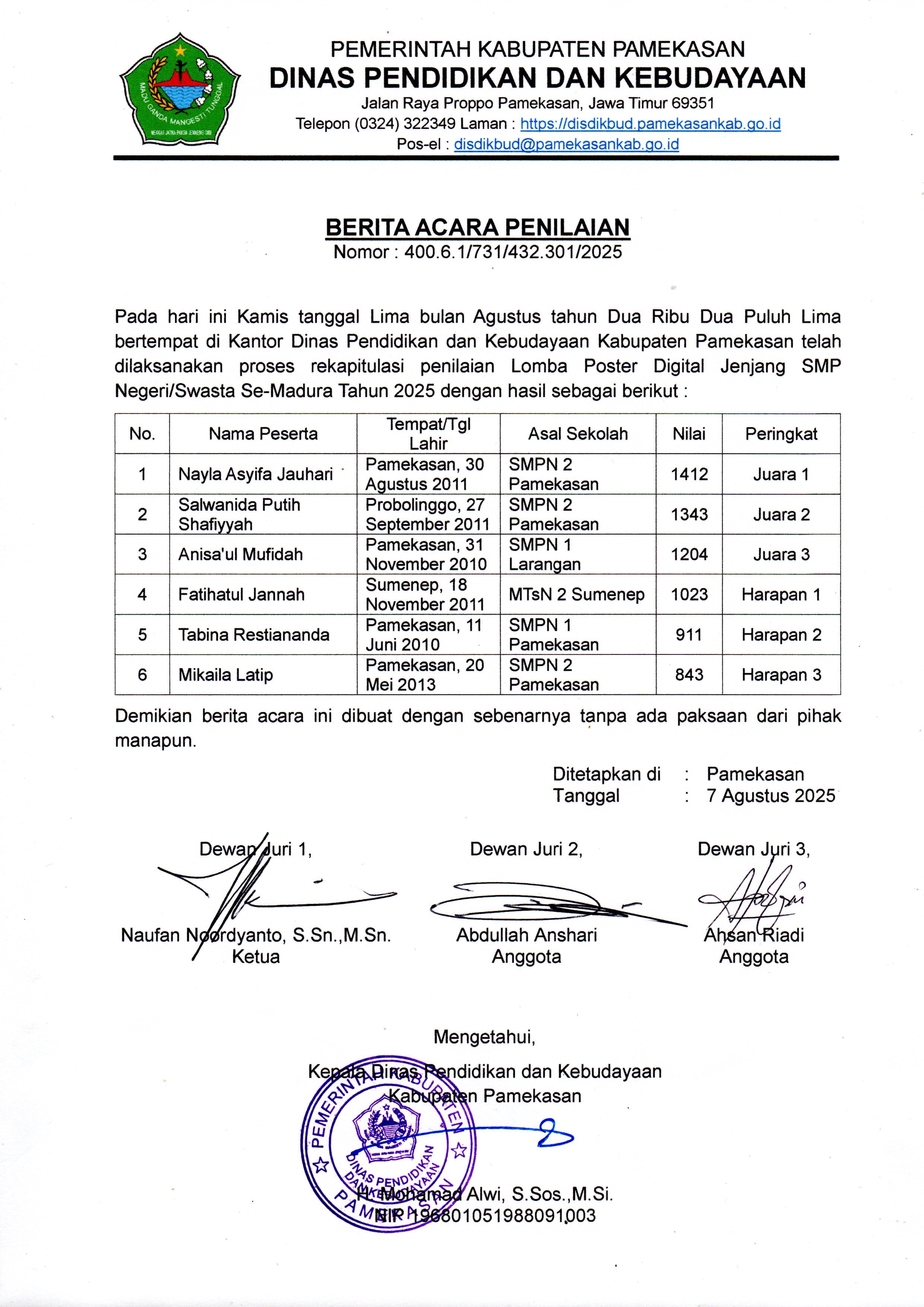 Pengumuman Lomba Poster Digital 